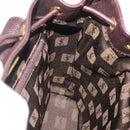 Saint Laurent Backpack Leather Brown Gold Auth ep16787-21