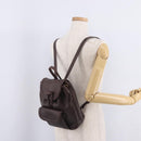 Saint Laurent Backpack Leather Brown Gold Auth ep16787-26