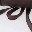 Saint Laurent Backpack Leather Brown Gold Auth ep16787-7