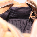 CELINE Hand Bag Leather Beige Gold Tone Auth ep16789A-22