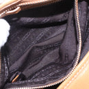 CELINE Hand Bag Leather Beige Gold Tone Auth ep16789A-24