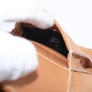 CELINE Hand Bag Leather Beige Gold Tone Auth ep16789A-25