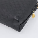 GUCCI Micro GG Shoulder Bag PVC Black Gold Tone 007 115 0093 Auth ep16791-12