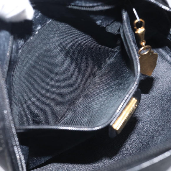 GUCCI Micro GG Shoulder Bag PVC Black Gold Tone 007 115 0093 Auth ep16791