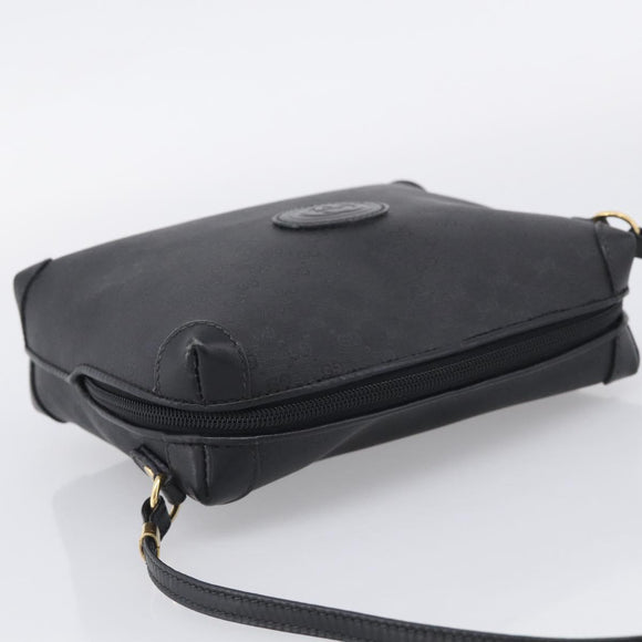 GUCCI Micro GG Shoulder Bag PVC Black Gold Tone 007 115 0093 Auth ep16791