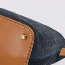 CELINE C Macadam Canvas Shoulder Bag Suede Navy Gold Auth ep16792A-16