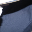 CELINE C Macadam Canvas Shoulder Bag Suede Navy Gold Auth ep16792A-21