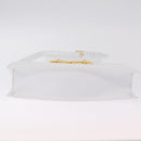 CELINE Shoulder Bag Leather White Gold Auth ep16793A-11