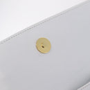 CELINE Shoulder Bag Leather White Gold Auth ep16793A-18