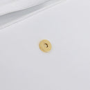 CELINE Shoulder Bag Leather White Gold Auth ep16793A-19