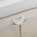 CELINE Shoulder Bag Leather White Gold Auth ep16793A-20