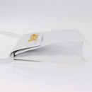 CELINE Shoulder Bag Leather White Gold Auth ep16793A-5