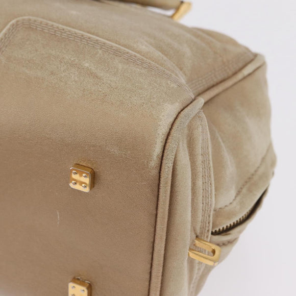 LOEWE Anagram Amazona 28 Hand Bag Leather Gold Auth ep16795