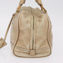 LOEWE Anagram Amazona 28 Hand Bag Leather Gold Auth ep16795-4