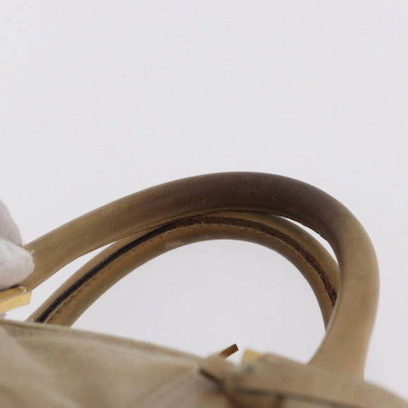 LOEWE Anagram Amazona 28 Hand Bag Leather Gold Auth ep16795