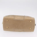 LOEWE Anagram Amazona 28 Hand Bag Leather Gold Auth ep16795-9