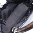Christian Dior Maris Pearl Bag Patent Leather Dark Brown Silver Auth ep16803-18