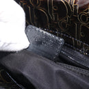 Christian Dior Maris Pearl Bag Patent Leather Dark Brown Silver Auth ep16803-23