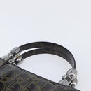 Christian Dior Maris Pearl Bag Patent Leather Dark Brown Silver Auth ep16803-8