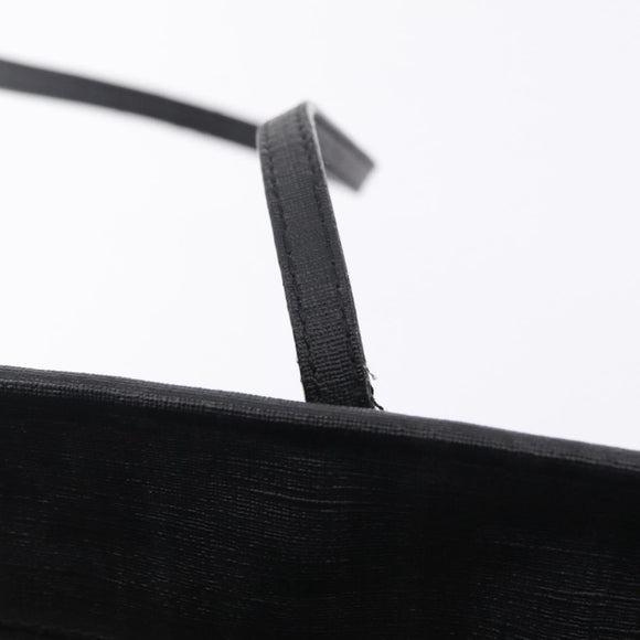 FENDI Zucca Canvas Tote Bag PVC Black Gold Auth ep16805A