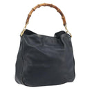 GUCCI Bamboo Hand Bag Leather Brown Gold 001 1418 1608 Auth ep16808-1