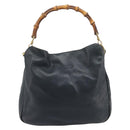 GUCCI Bamboo Hand Bag Leather Brown Gold 001 1418 1608 Auth ep16808-3