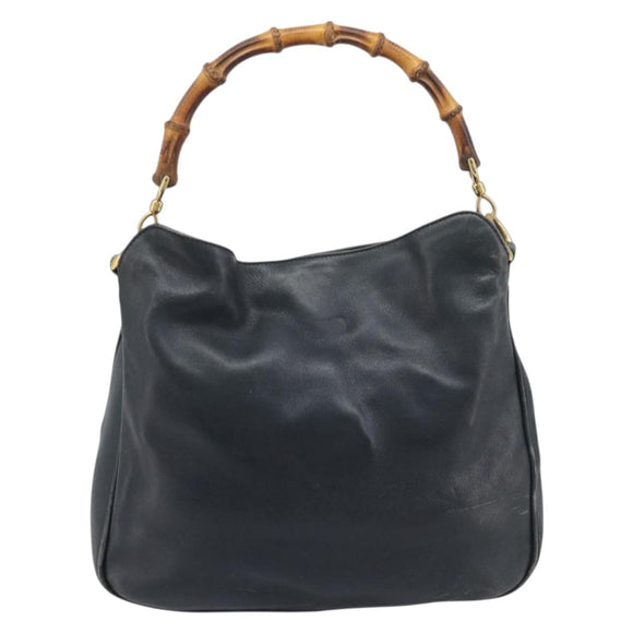 GUCCI Bamboo Hand Bag Leather Brown Gold 001 1418 1608 Auth ep16808