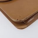 Christian Dior Chain Shoulder Bag Leather Beige Gold Auth ep16809-12