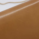 Christian Dior Chain Shoulder Bag Leather Beige Gold Auth ep16809-15