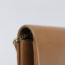 Christian Dior Chain Shoulder Bag Leather Beige Gold Auth ep16809-16