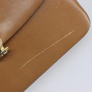 Christian Dior Chain Shoulder Bag Leather Beige Gold Auth ep16809-17