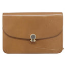 Christian Dior Chain Shoulder Bag Leather Beige Gold Auth ep16809-2