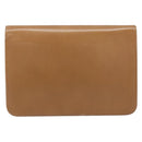 Christian Dior Chain Shoulder Bag Leather Beige Gold Auth ep16809-3