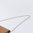 Christian Dior Chain Shoulder Bag Leather Beige Gold Auth ep16809-8