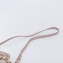 Miu Miu Side ribbon Hand Bag Leather 2way Pink Gold Auth ep16810V-10