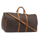 LOUIS VUITTON Monogram Keepall Bandouliere 60 Boston Bag M41412 LV Auth ep16811-1