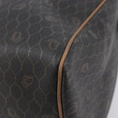Christian Dior Honeycomb Canvas Boston Bag PVC Black Gold Auth ep16813-11