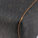 Christian Dior Honeycomb Canvas Boston Bag PVC Black Gold Auth ep16813-13