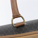 Christian Dior Honeycomb Canvas Boston Bag PVC Black Gold Auth ep16813-16