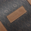 Christian Dior Honeycomb Canvas Boston Bag PVC Black Gold Auth ep16813-18