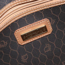 Christian Dior Honeycomb Canvas Boston Bag PVC Black Gold Auth ep16813-19