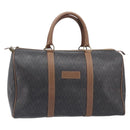 Christian Dior Honeycomb Canvas Boston Bag PVC Black Gold Auth ep16813-2