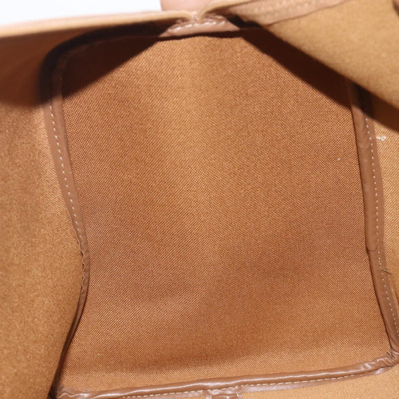 Christian Dior Honeycomb Canvas Boston Bag PVC Black Gold Auth ep16813