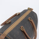 Christian Dior Honeycomb Canvas Boston Bag PVC Black Gold Auth ep16813-6