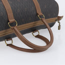 Christian Dior Honeycomb Canvas Boston Bag PVC Black Gold Auth ep16813-7
