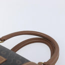 Christian Dior Honeycomb Canvas Boston Bag PVC Black Gold Auth ep16813-8