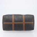 Christian Dior Honeycomb Canvas Boston Bag PVC Black Gold Auth ep16813-9