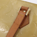 LOUIS VUITTON Monogram Vernis Houston Hand Bag Beige M91004 LV Auth ep16815-9