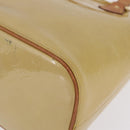 LOUIS VUITTON Monogram Vernis Houston Hand Bag Beige M91004 LV Auth ep16815-18