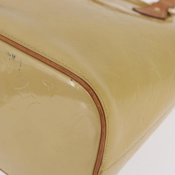 LOUIS VUITTON Monogram Vernis Houston Hand Bag Beige M91004 LV Auth ep16815